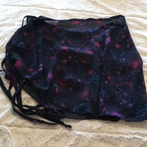 Capezio wrap sheer dance skirt size P/S